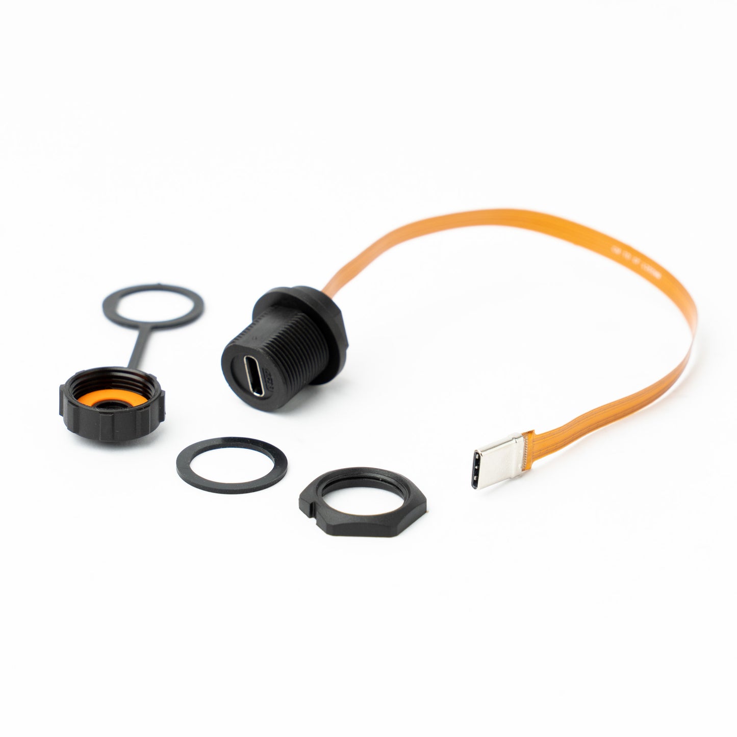 USB-C Waterproof Bulkhead Extension Ribbon Cable