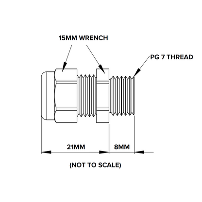Cable Gland, Hummel, 2-5mm cable, PG7, CD07AR-BK