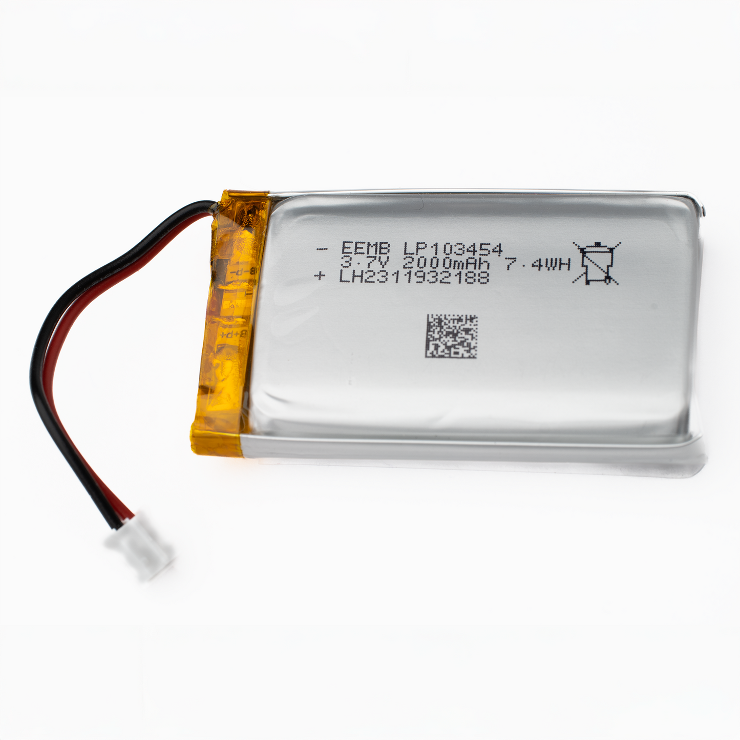 LiPo Battery, 2,000mAh, LP103454RP