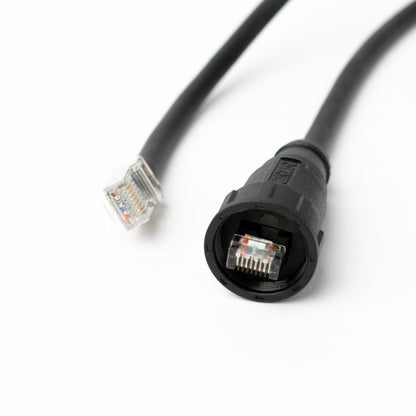 RJ45 Industrial Outdoor Cable - IP67 Threaded Waterproof Connector