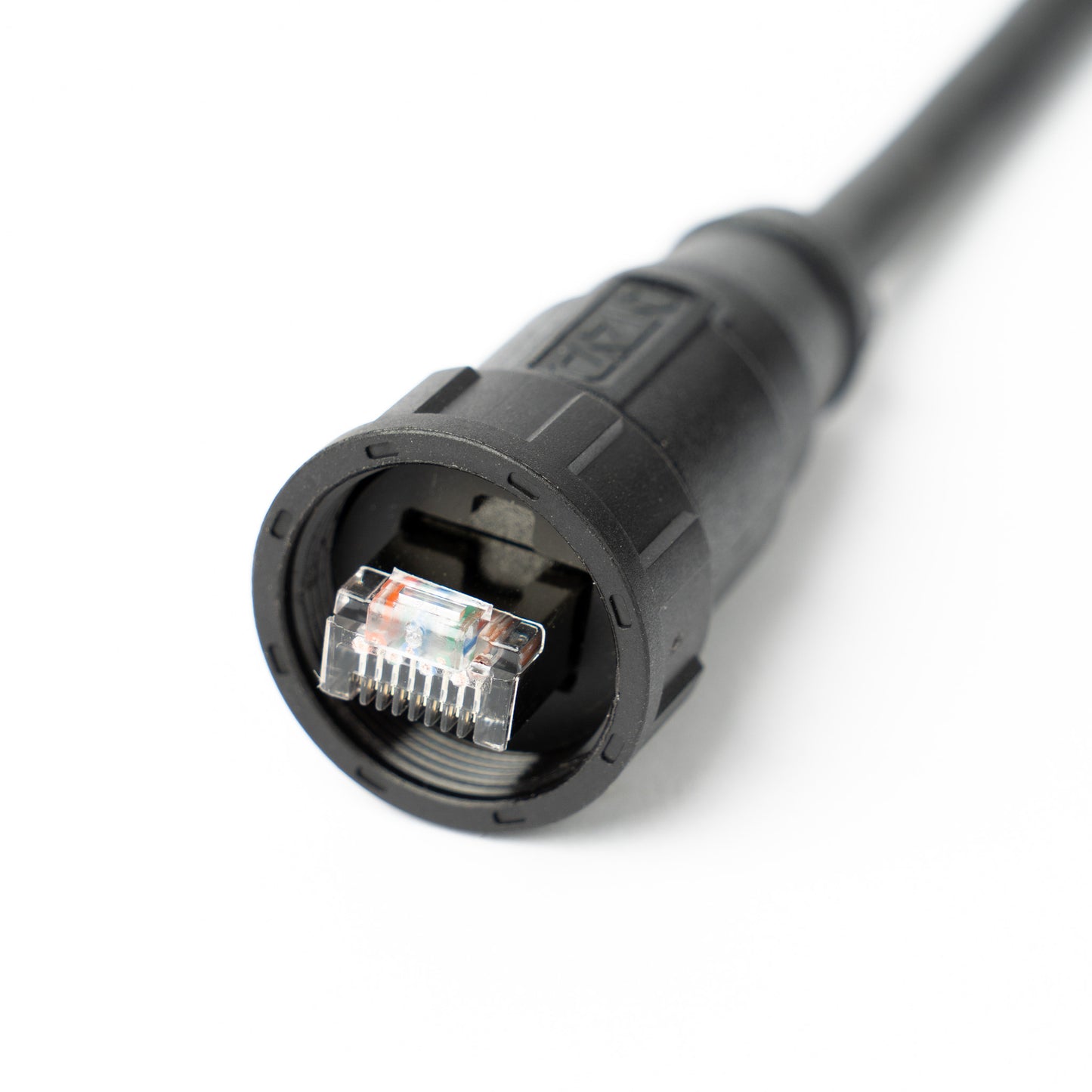 RJ45 Industrial Outdoor Cable - IP67 Threaded Waterproof Connector