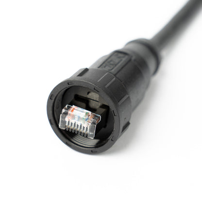 RJ45 Industrial Outdoor Cable - IP67 Threaded Waterproof Connector