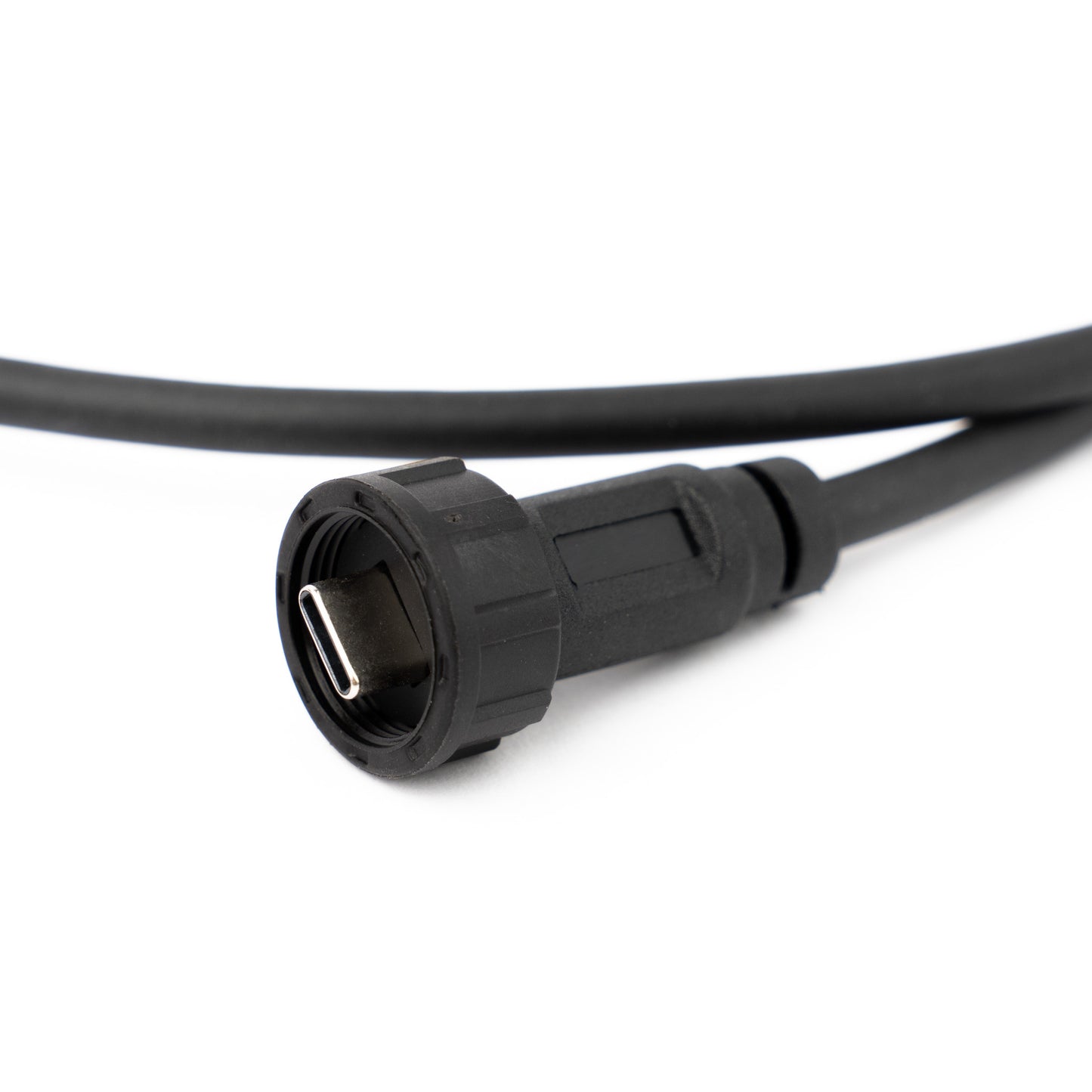 USB-C Outdoor Cable, IP67 Waterproof Threaded USB-C Male Connector to Male USB-C
