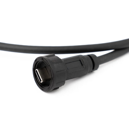 USB-C Outdoor Cable, IP67 Waterproof Threaded USB-C Male Connector to Male USB-C