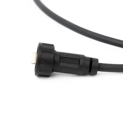 USB-C Outdoor Cable, IP67 Waterproof Threaded USB-C Male Connector to Male USB-C