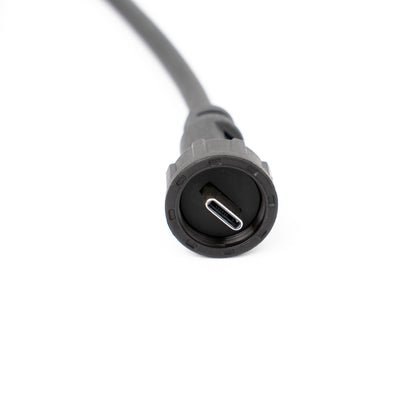 USB-C Outdoor Cable, IP67 Waterproof Threaded USB-C Male Connector to Male USB-C